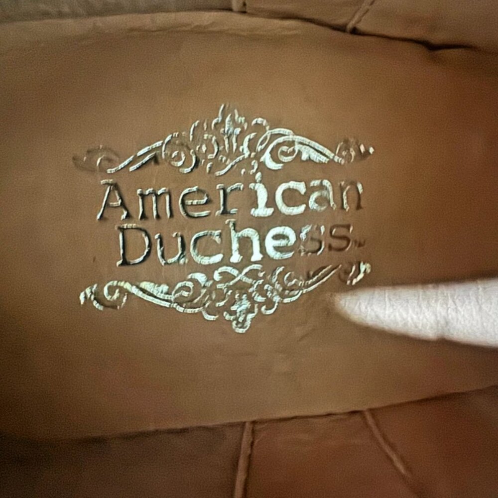 NEW NWOT American Duchess Brown/Burgandy Londoner Oxford Shoes 2 in heel Sz 6.5 - Picture 13 of 15